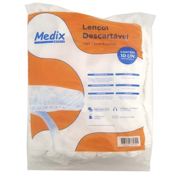 Lençol Descartável de TNT Com Elástico (10 UND.)