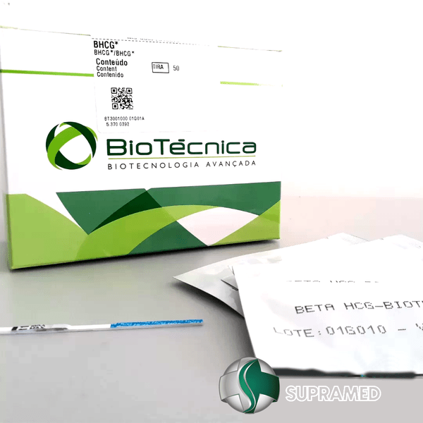 Teste de gravidez BETA HCG - In vitro (100 UNDS.) Sensibilidade 25ui - SupraMed