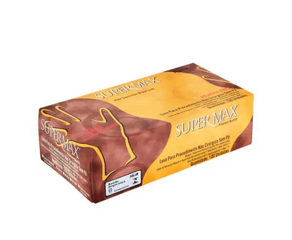 Luvas Supermax Látex SEM pó (100 UND.)