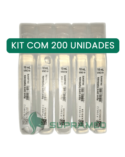 Água para Injeção / 10mL / Flaconete / 200 Un. / Ampola