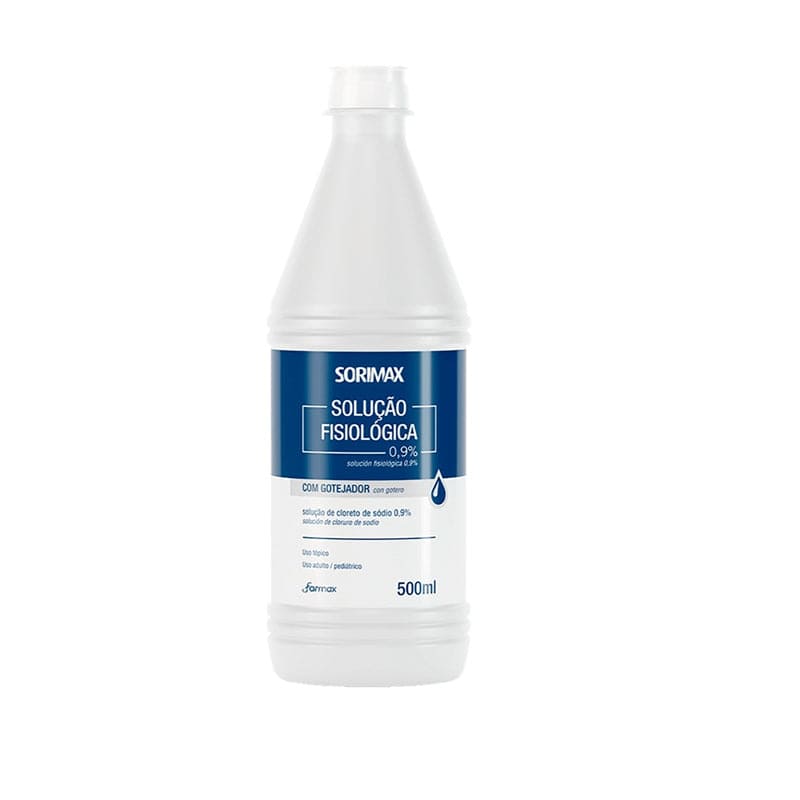 Solução Fisiológica 0,9% 500mL c/ gotejador (1 und.)