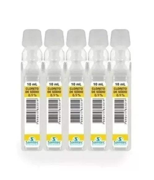 Cloreto de sódio / 10mL / Flaconete / 5 Un. / Soro Fisiológico / Ampola