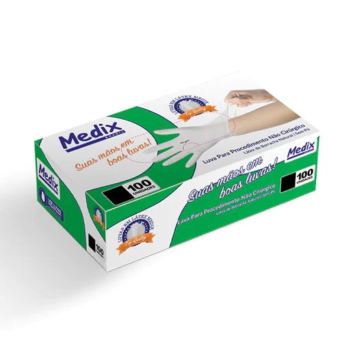 Luva Látex Sem Pó - Medix